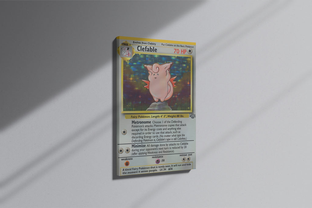 GeekCultcha Pokémon Clefable Premium Canvas Print