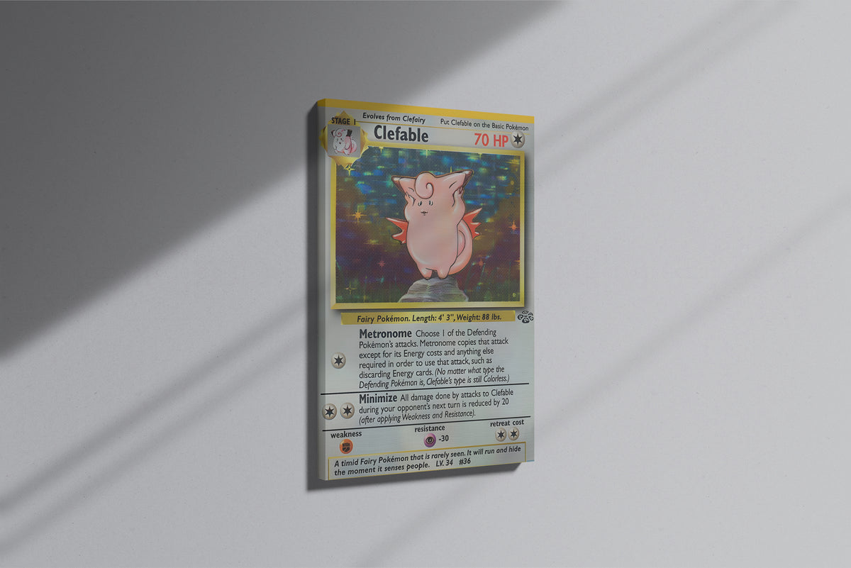 GeekCultcha Pokémon Clefable Premium Canvas Print