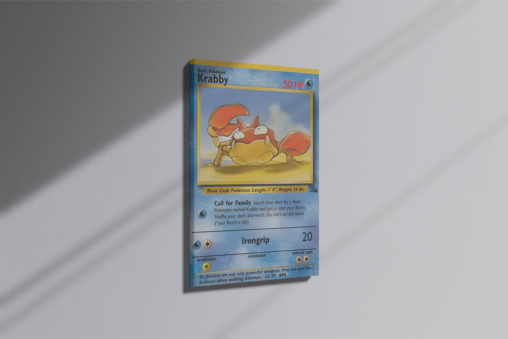 GeekCultcha Pokémon Krabby Premium Canvas Print