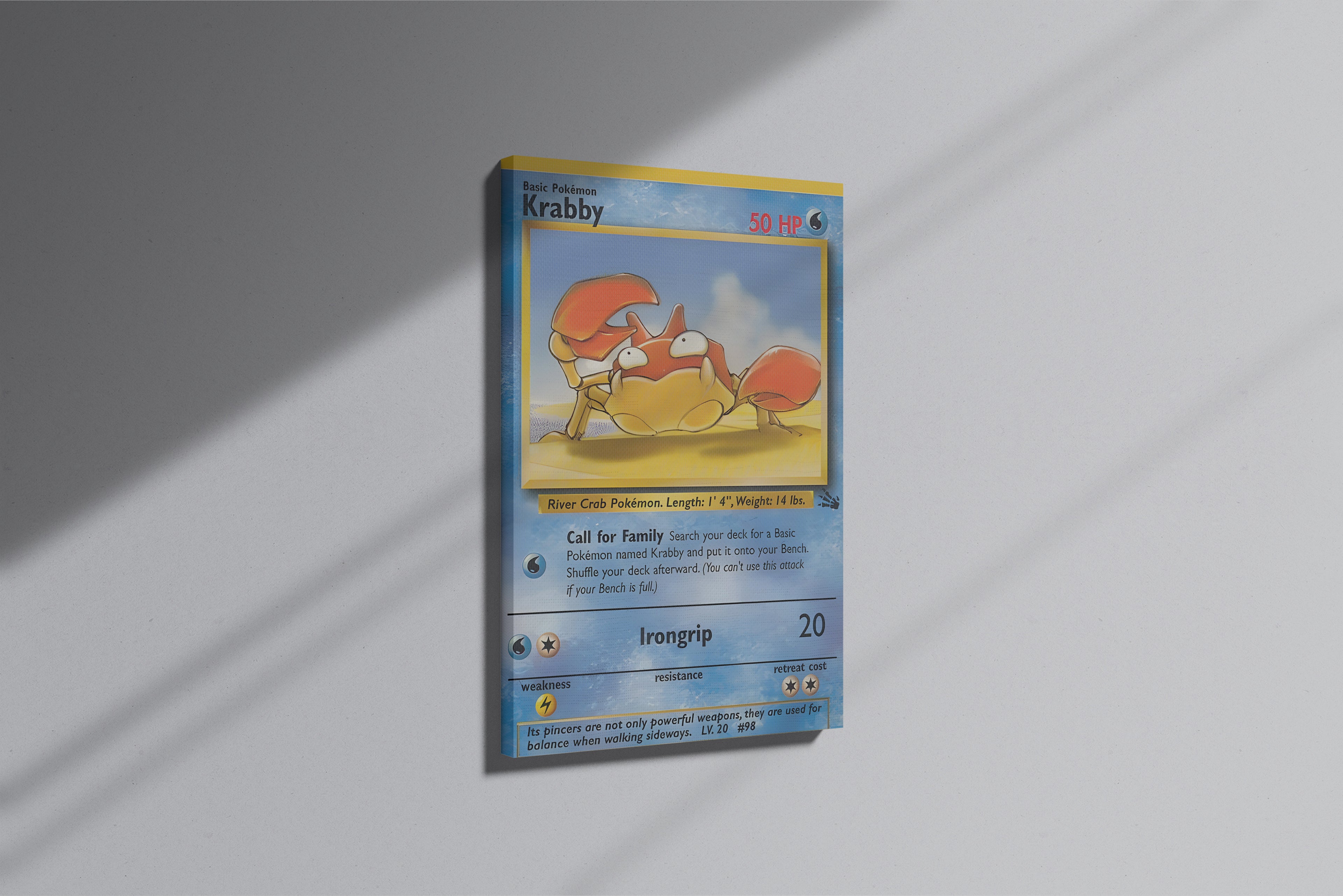 GeekCultcha Pokémon Krabby Premium Canvas Print