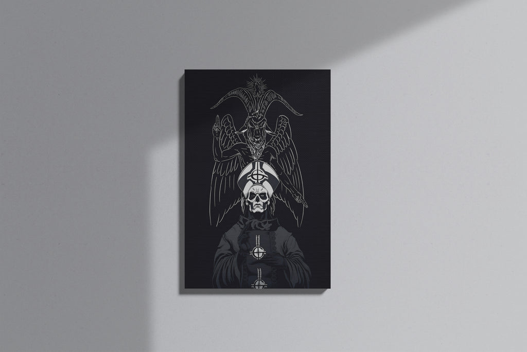 GeekCultcha Ghost Baphomet Premium Canvas Print