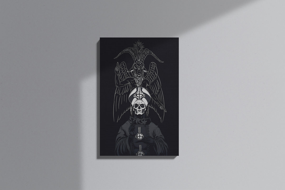 GeekCultcha Ghost Baphomet Premium Canvas Print