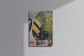 GeekCultcha Premium Canvas Painting with Ayrton Senna Helmet and Marlboro Theme.