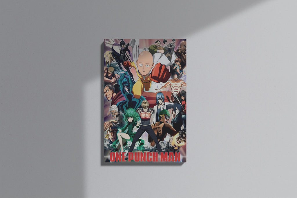 GeekCultcha One Punch Man Character Themed Premium Canvas Print
