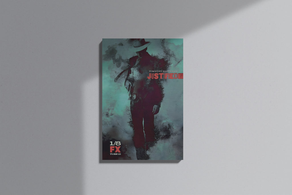 GeekCultcha Justified Raylan Givens Premium Canvas Print