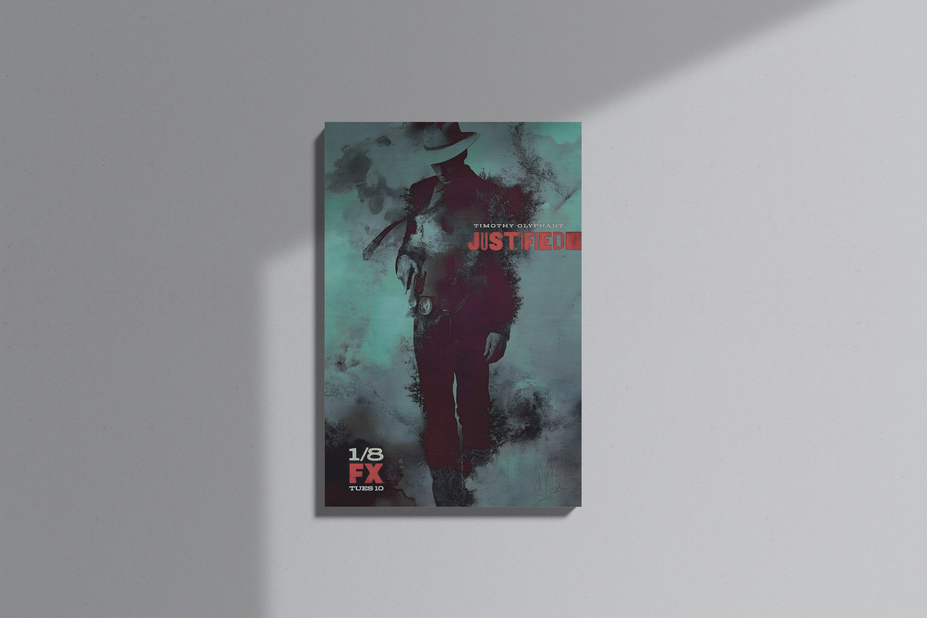 GeekCultcha Justified Raylan Givens Premium Canvas Print