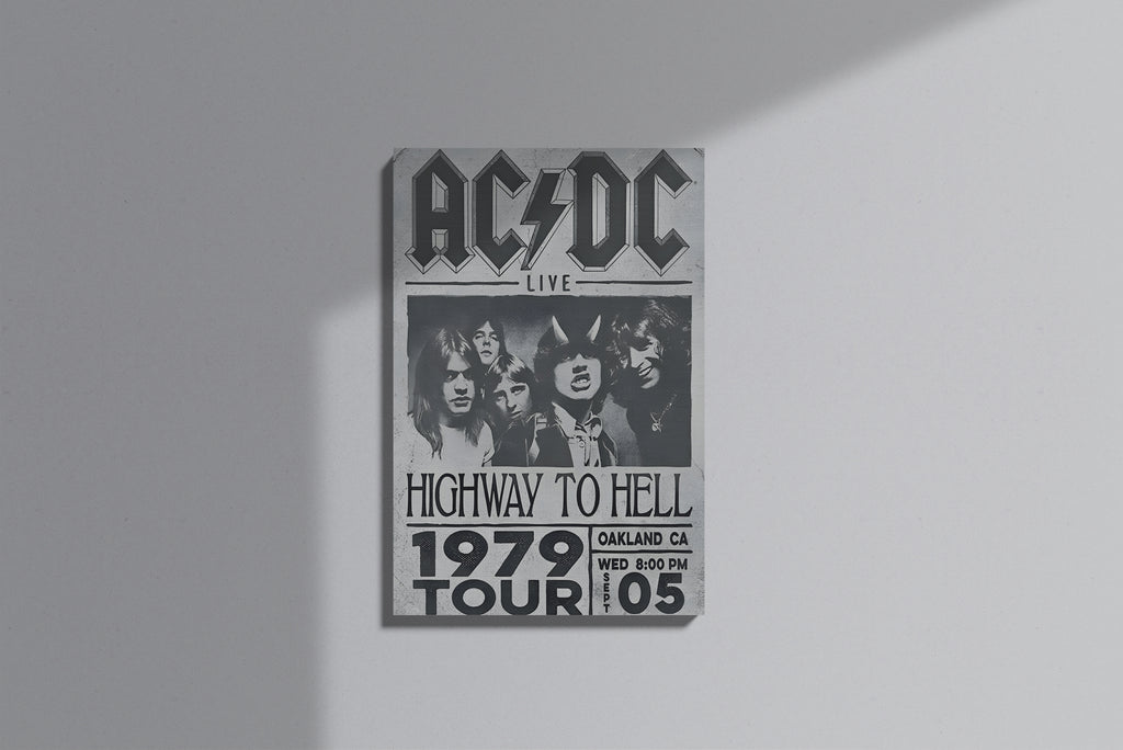 GeekCultcha AC/DC Highway to Hell 1979 Tour Premium Canvas Print
