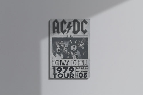 GeekCultcha AC/DC Highway to Hell 1979 Tour Premium Canvas Print