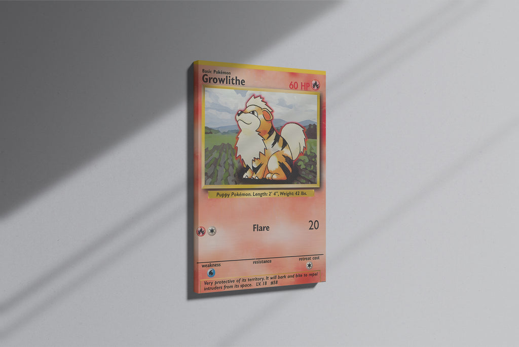 GeekCultcha Pokémon Growlithe Premium Canvas Print
