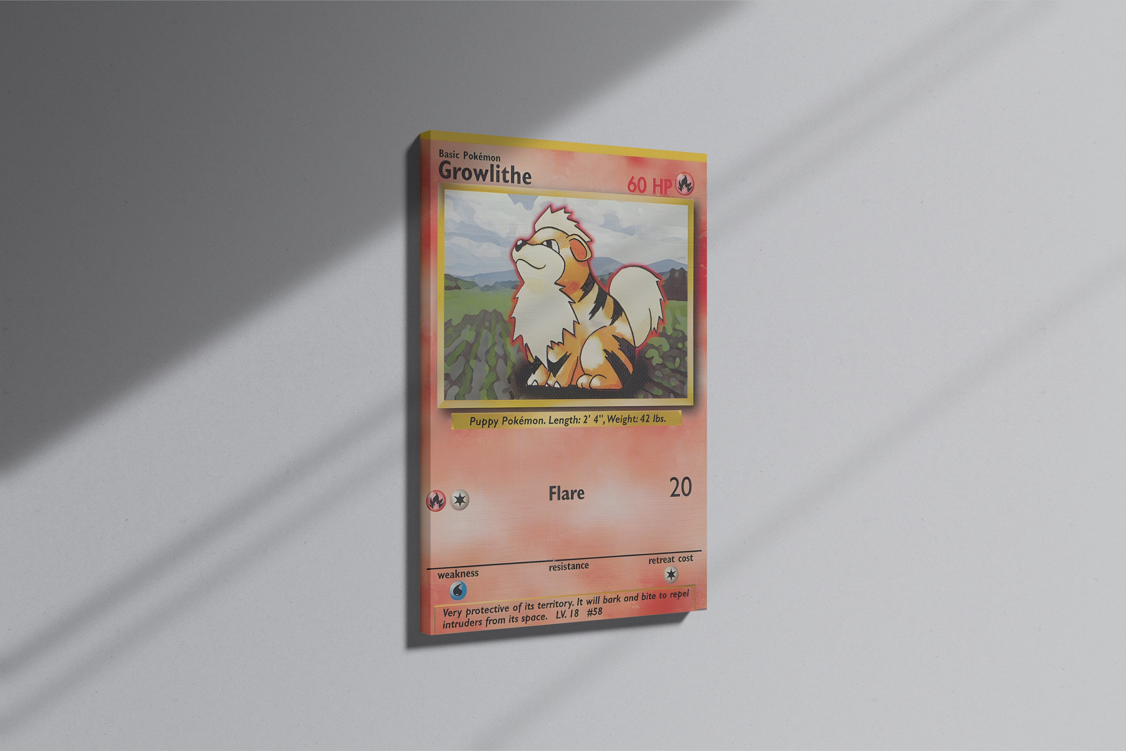 GeekCultcha Pokémon Growlithe Premium Canvas Print