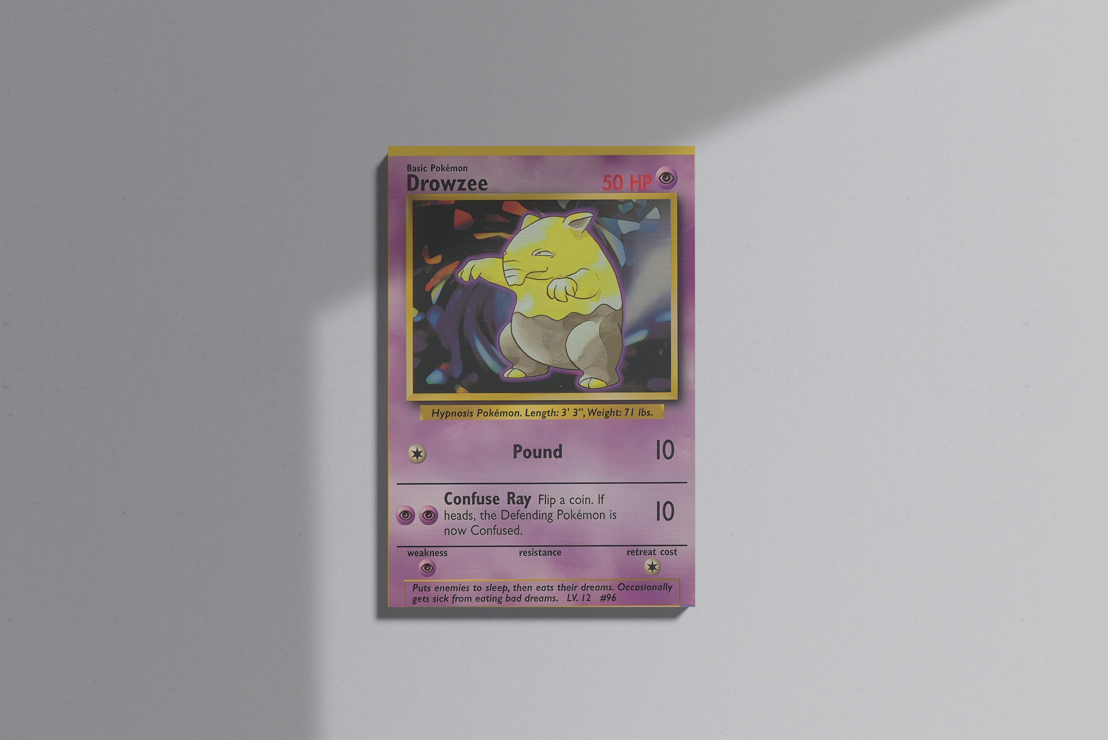 GeekCultcha Pokémon Drowzee Premium Canvas Print