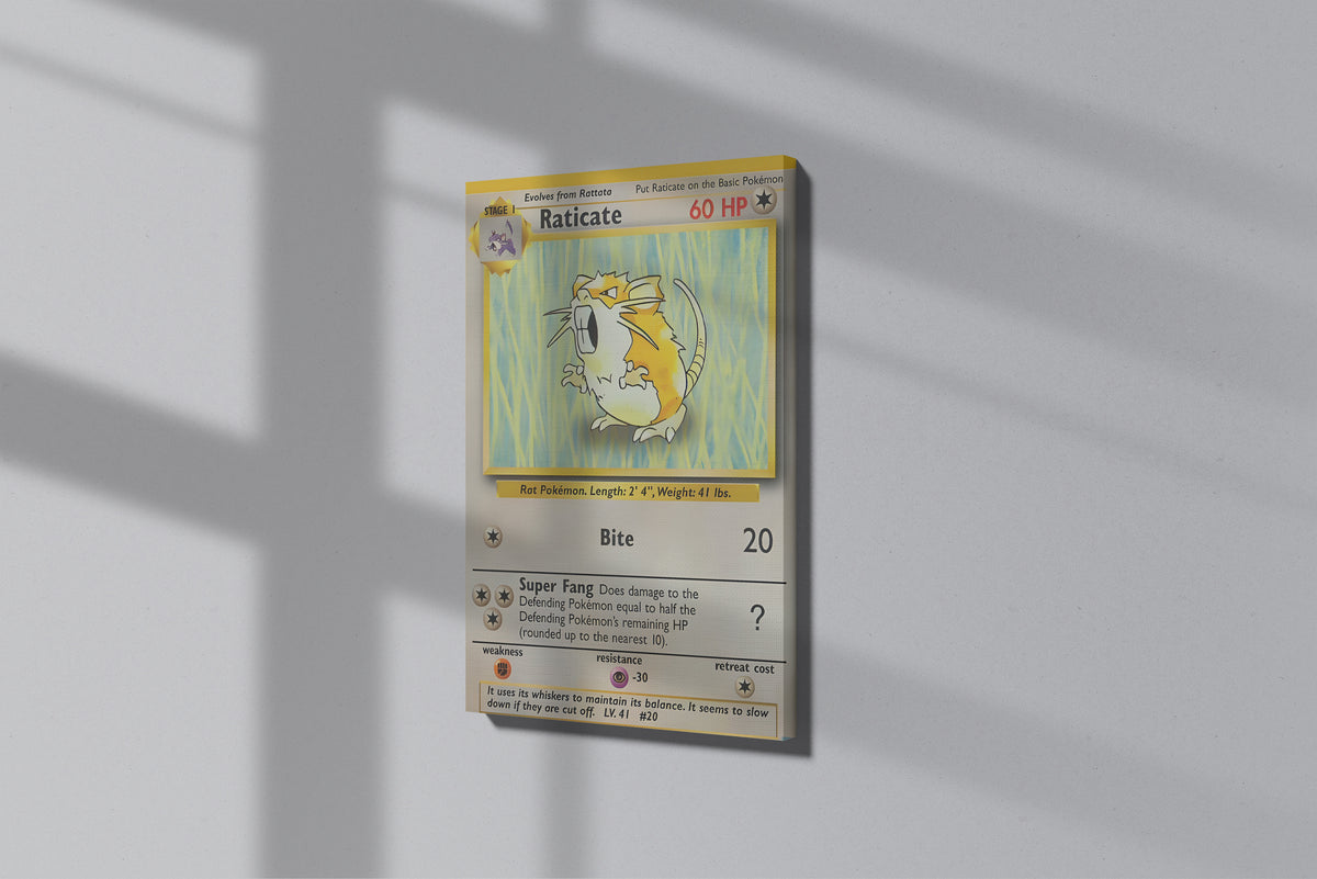 GeekCultcha Pokémon Raticate Premium Canvas Print