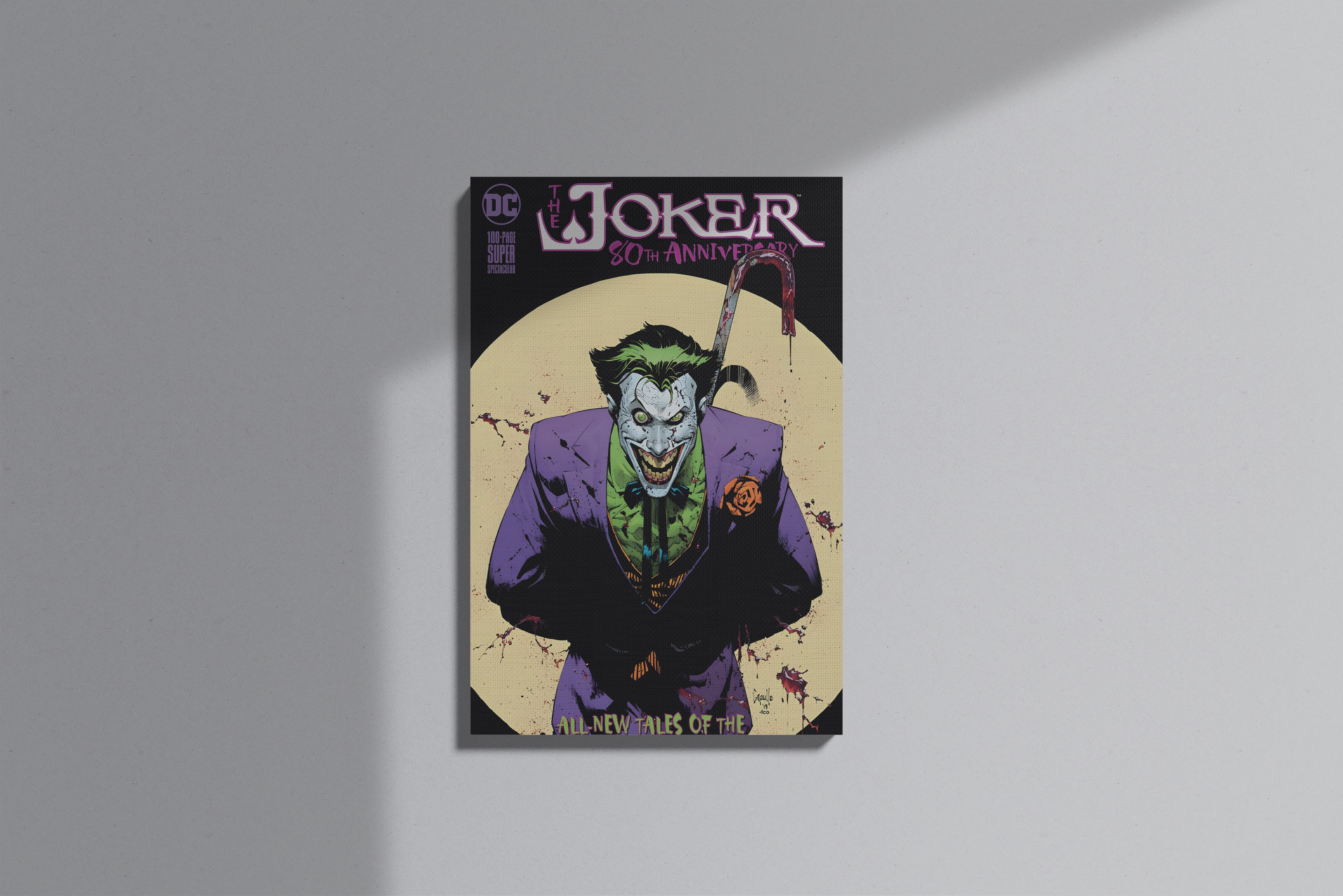 GeekCultcha DC Comics Joker 80th Anniversary Premium Canvas Print