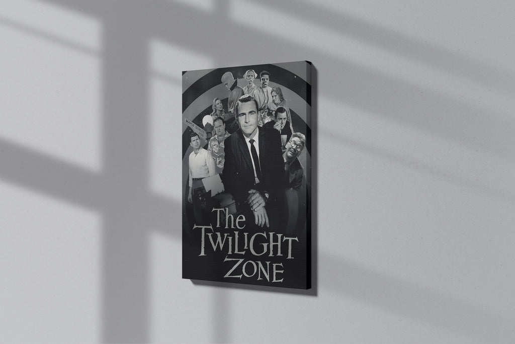 GeekCultcha Premium Canvas Painting with Classic Twilight Zone Poster Design