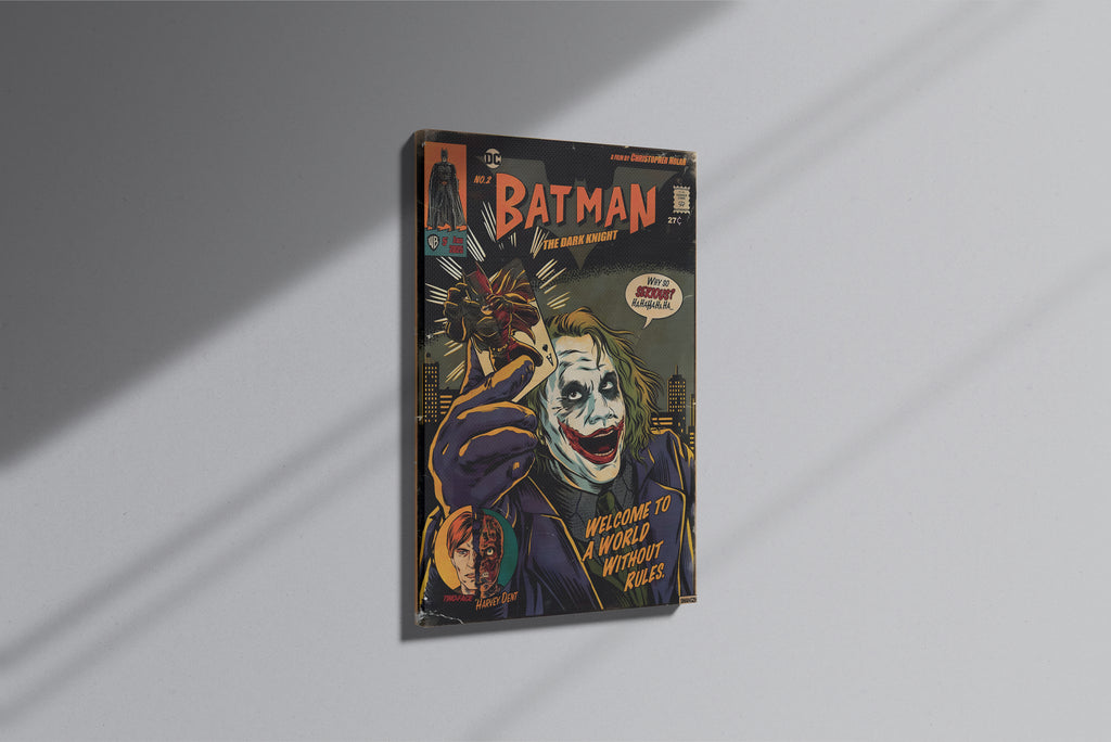GeekCultcha DC Comics Joker and Batman Premium Canvas Print