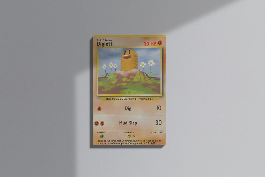GeekCultcha Pokémon Diglett Premium Canvas Print