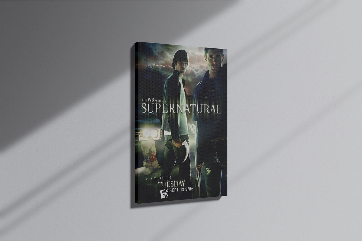 GeekCultcha Supernatural Dean and Sam Premium Canvas Print