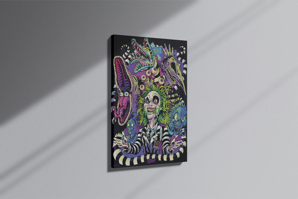 GeekCultcha Beetlejuice Monster Themed Premium Canvas Painting