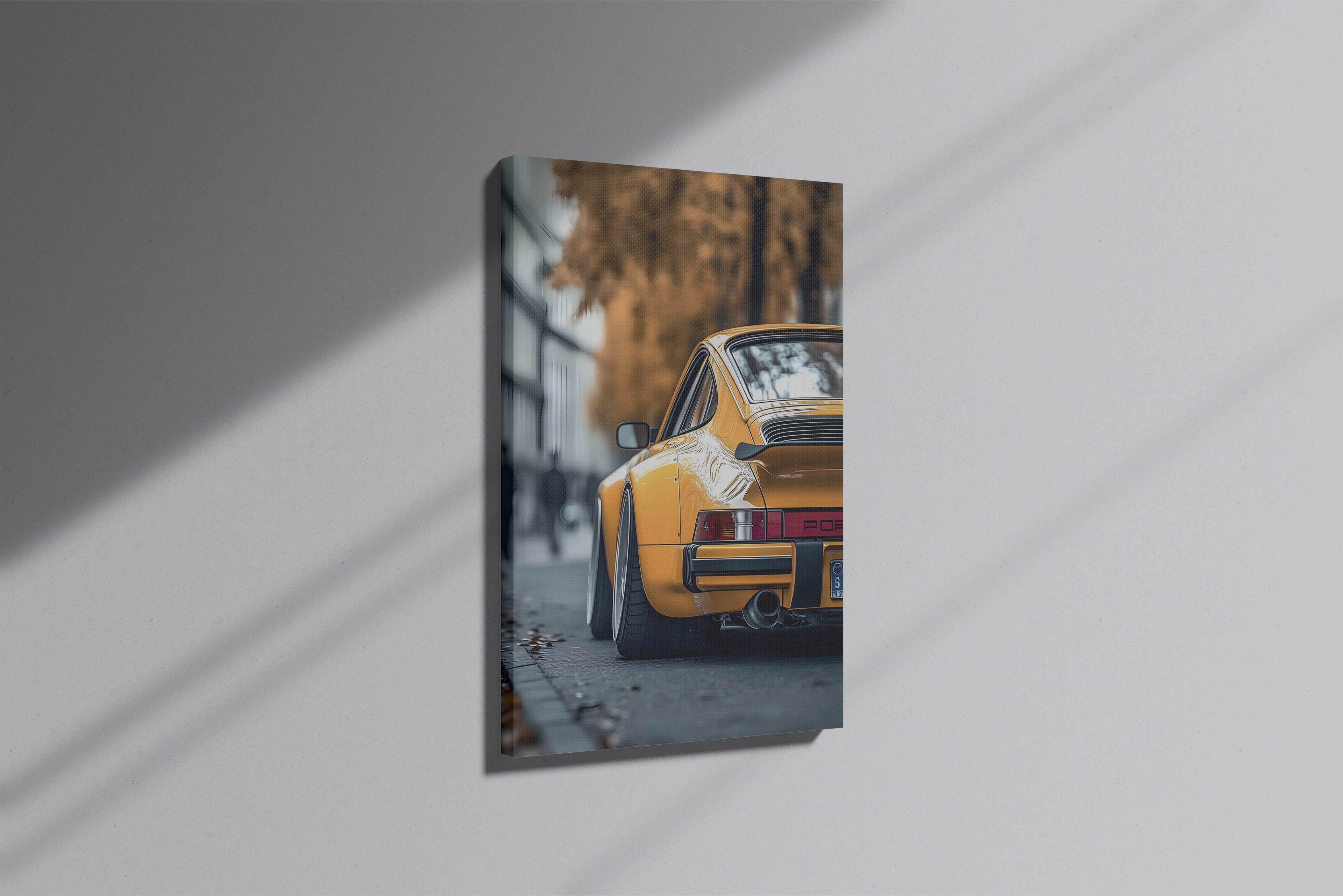 GeekCultcha Porsche 911 Retro Premium Canvas Print