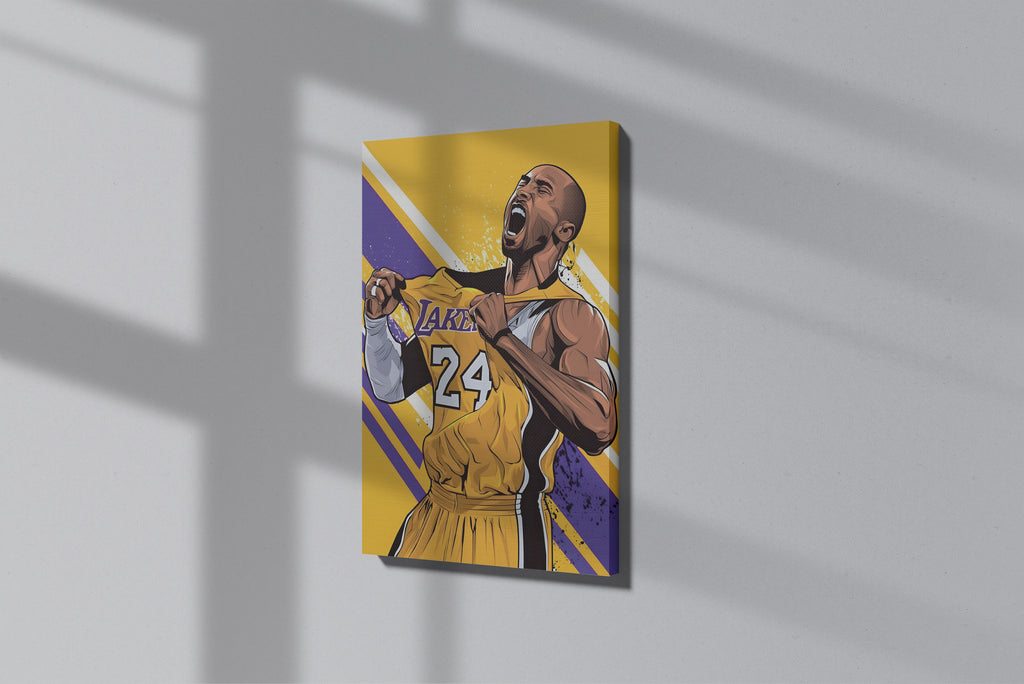 GeekCultcha Lakers Kobe Bryant Premium Canvas Print