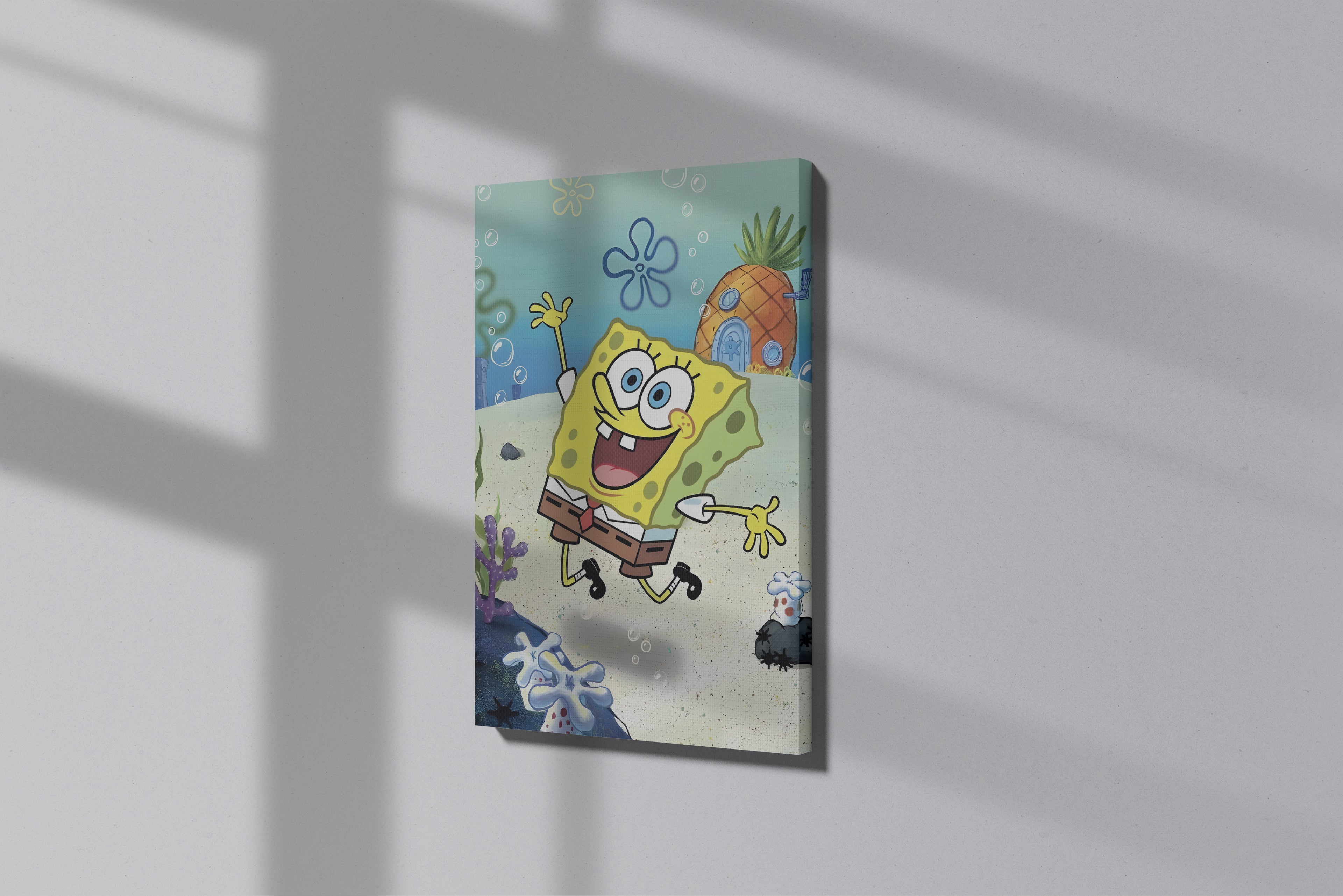 GeekCultcha SpongeBob SquarePants Fun Canvas Painting