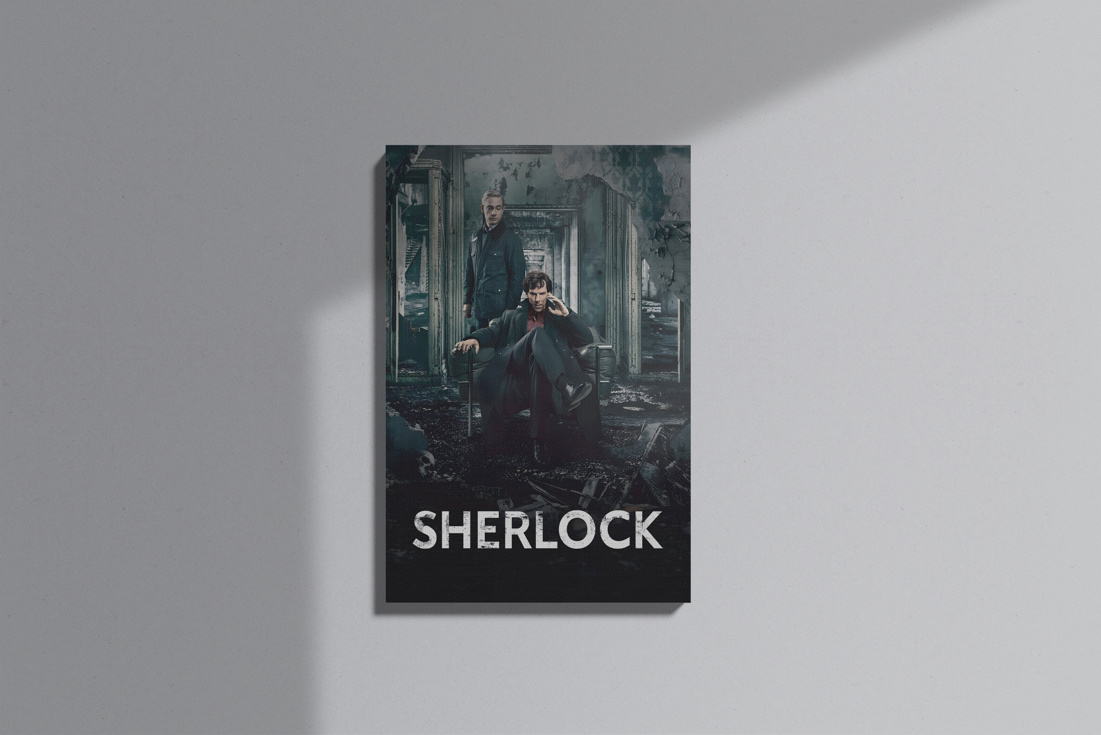 GeekCultcha Sherlock Series Sherlock and Watson Premium Canvas Painting