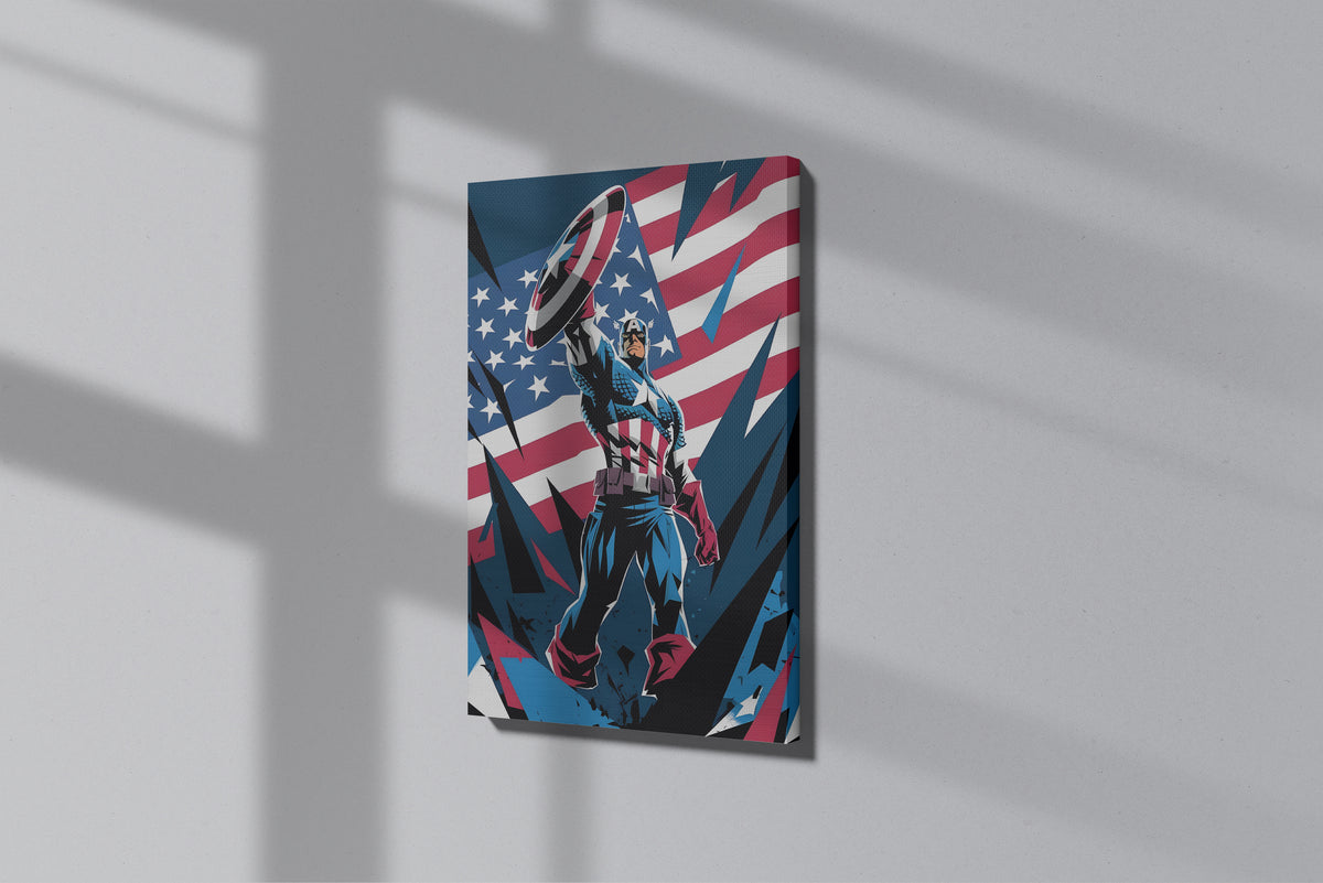 GeekCultcha Marvel Captain America Premium Canvas Print