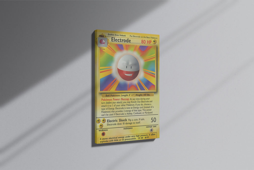 GeekCultcha Pokémon Electrode Premium Canvas Painting Colorful Style