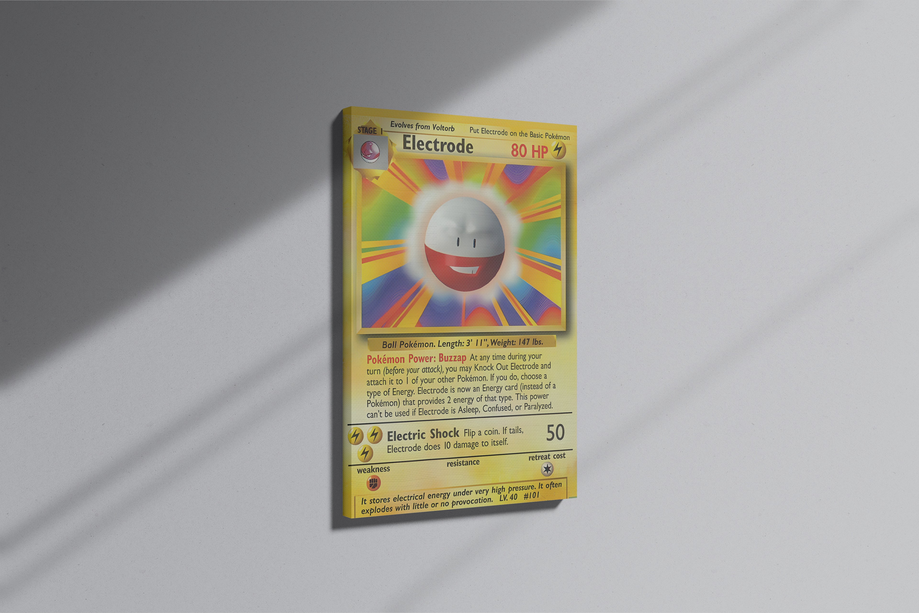 GeekCultcha Pokémon Electrode Premium Canvas Painting Colorful Style