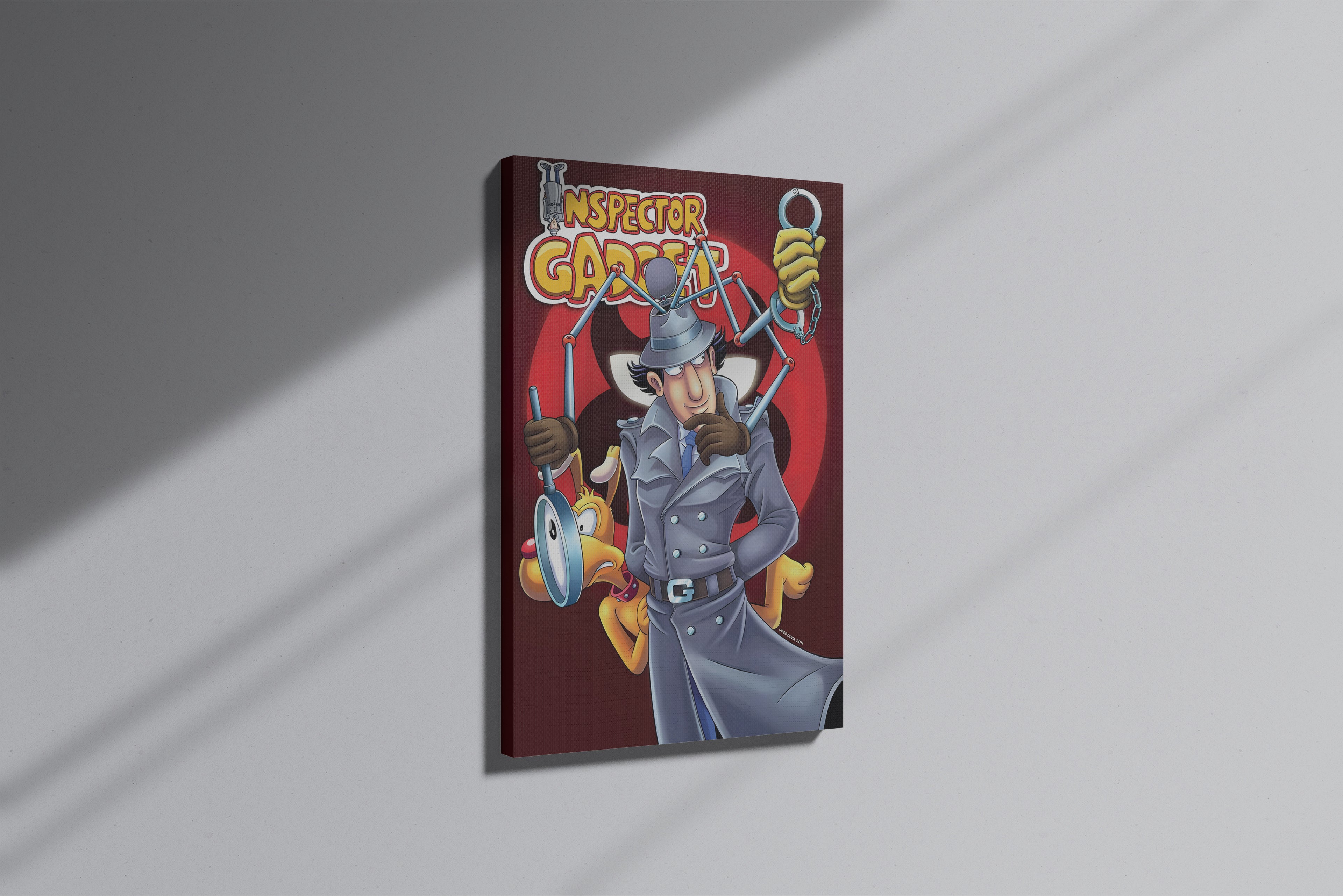 GeekCultcha Inspector Gadget Character Themed Premium Canvas Print