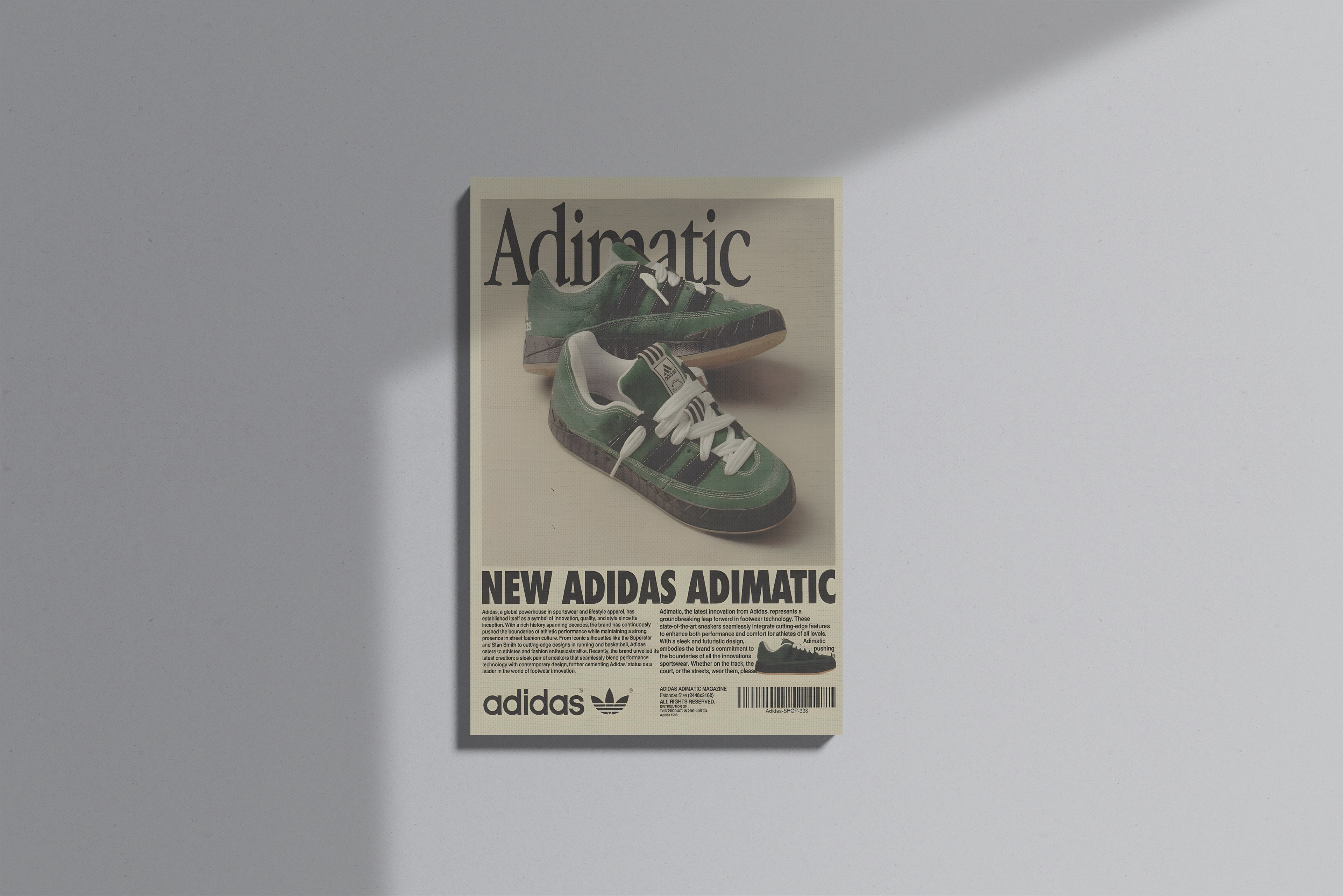 GeekCultcha Adidas Adimatic Sneakers Premium Canvas Print