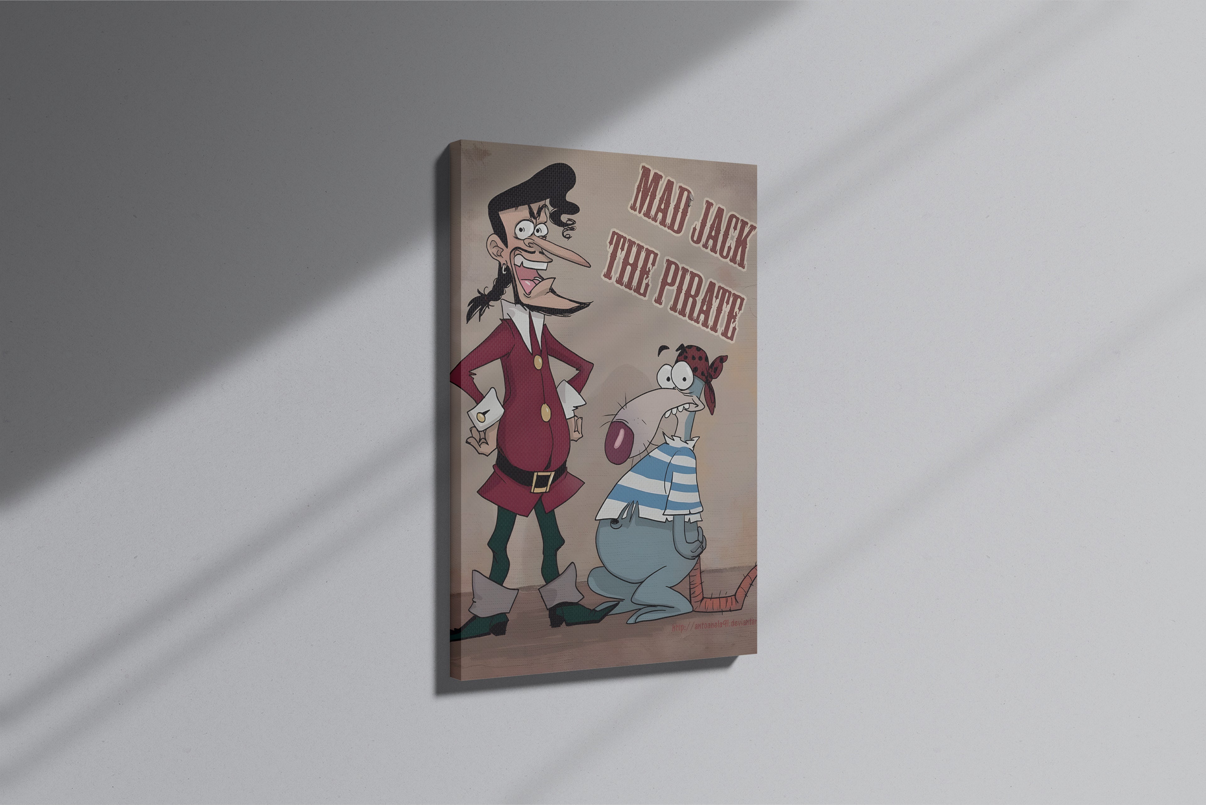 GeekCultcha Mad Jack the Pirate Character Themed Premium Canvas Print