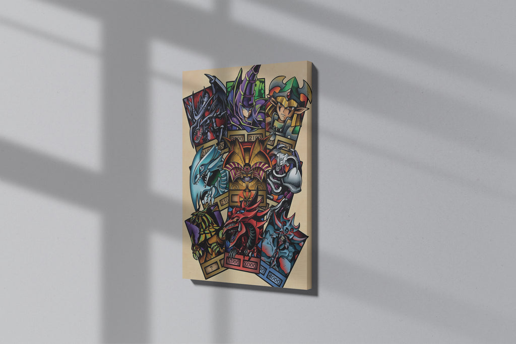 GeekCultcha Yu-Gi-Oh! Dragon and Wizard Characters Premium Canvas Painting