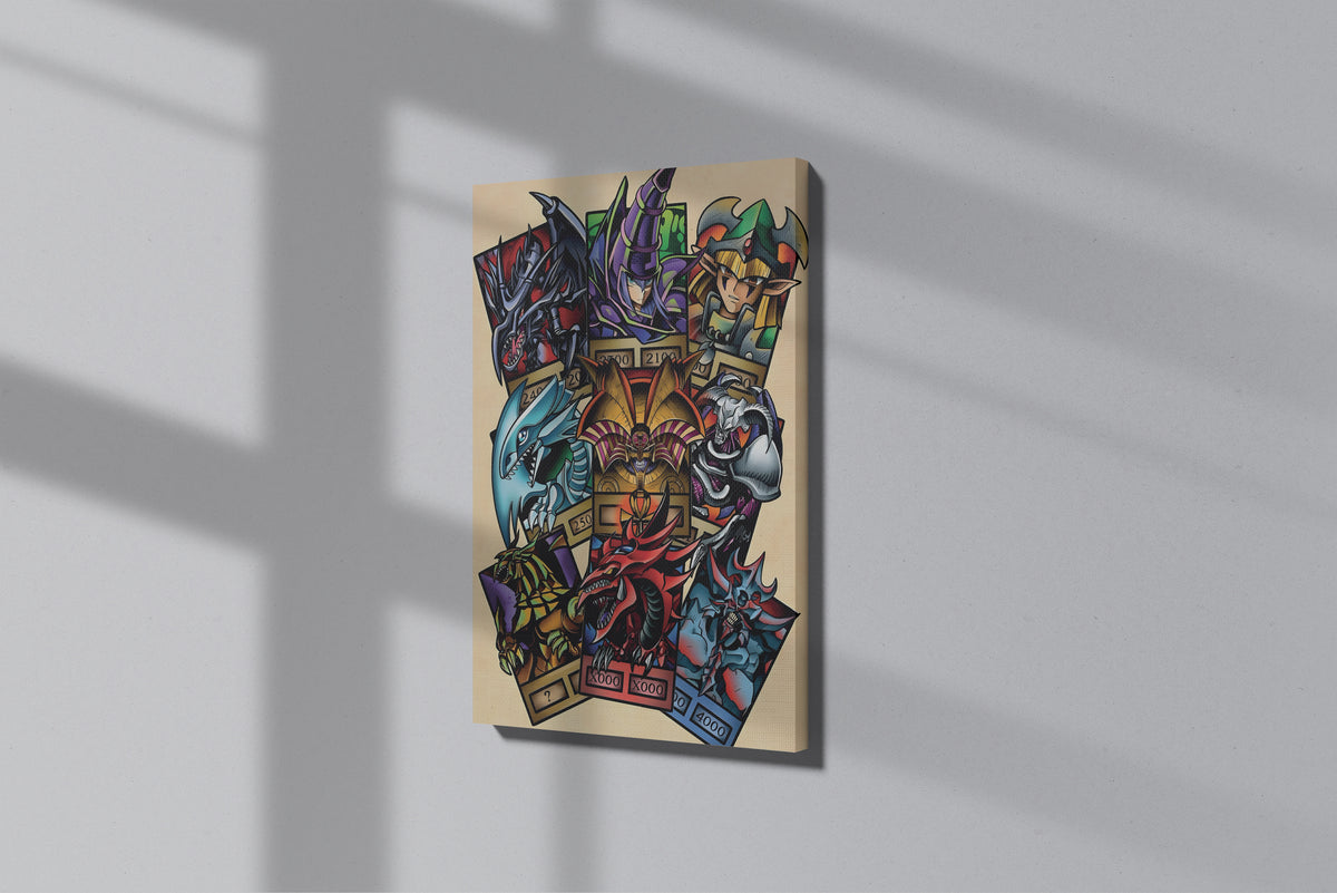 GeekCultcha Yu-Gi-Oh! Dragon and Wizard Characters Premium Canvas Painting