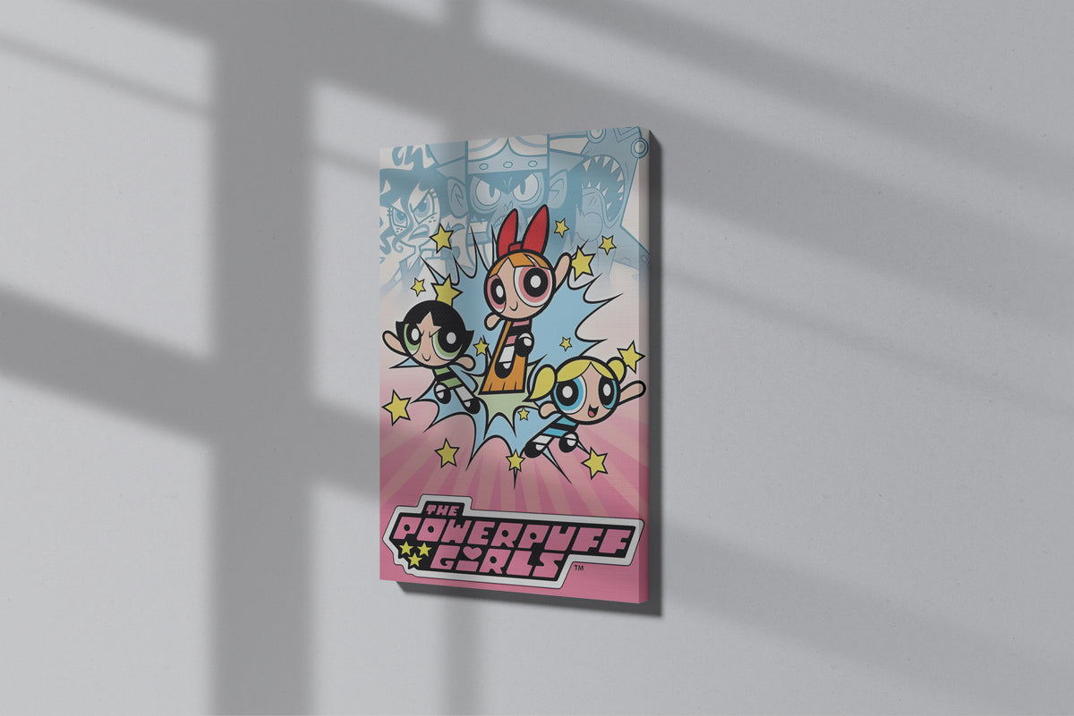 GeekCultcha The Powerpuff Girls Blossom Bubbles Buttercup Premium Canvas Print