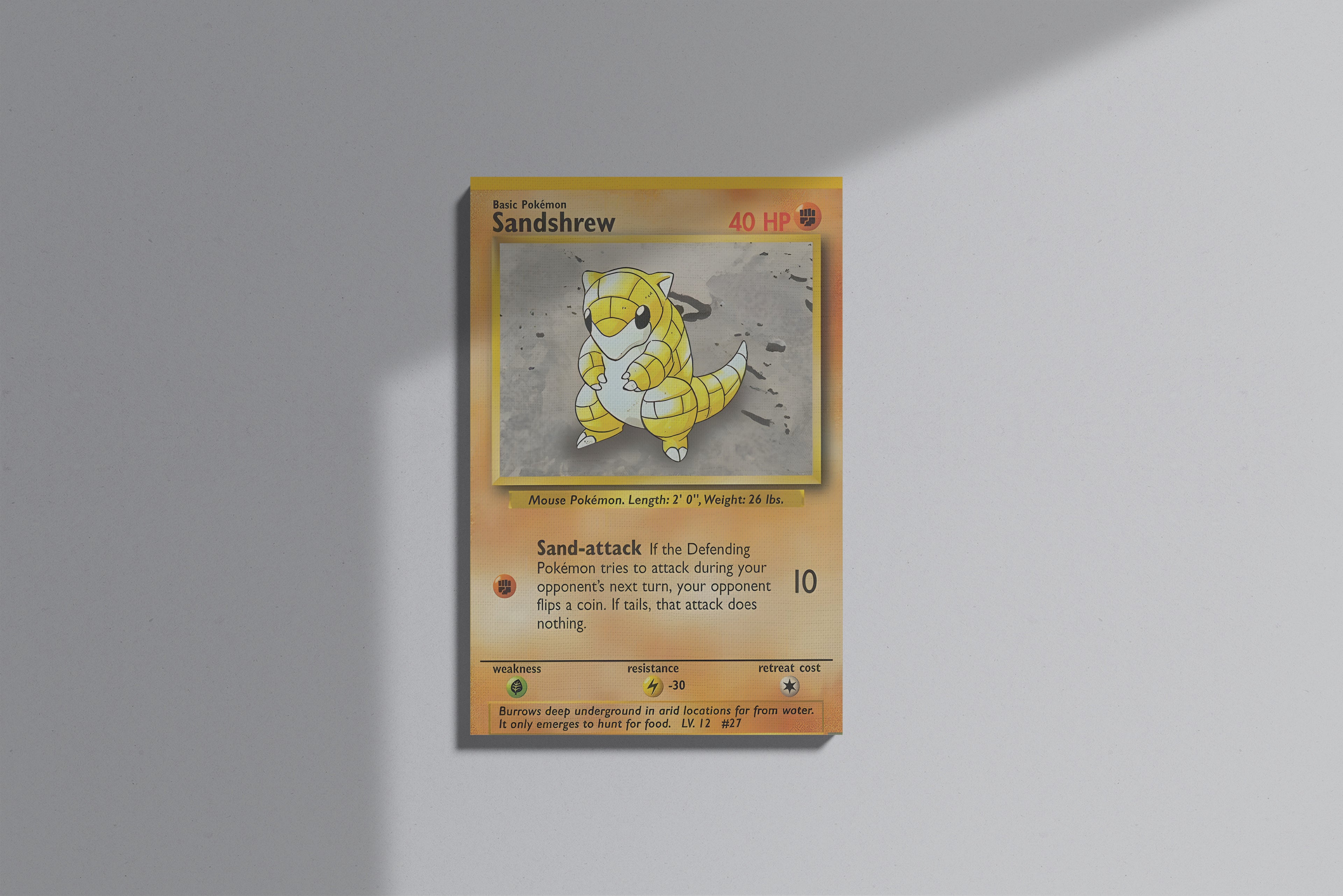 GeekCultcha Pokémon Sandshrew Premium Canvas Print