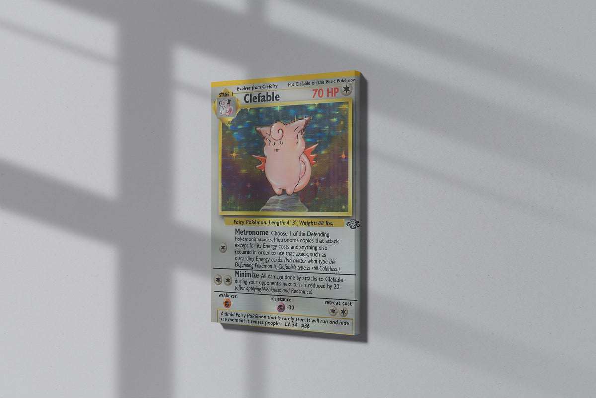 GeekCultcha Pokémon Clefable Premium Canvas Print