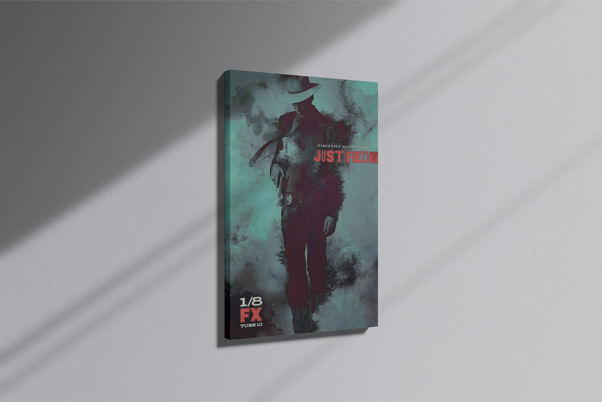 GeekCultcha Justified Raylan Givens Premium Canvas Print