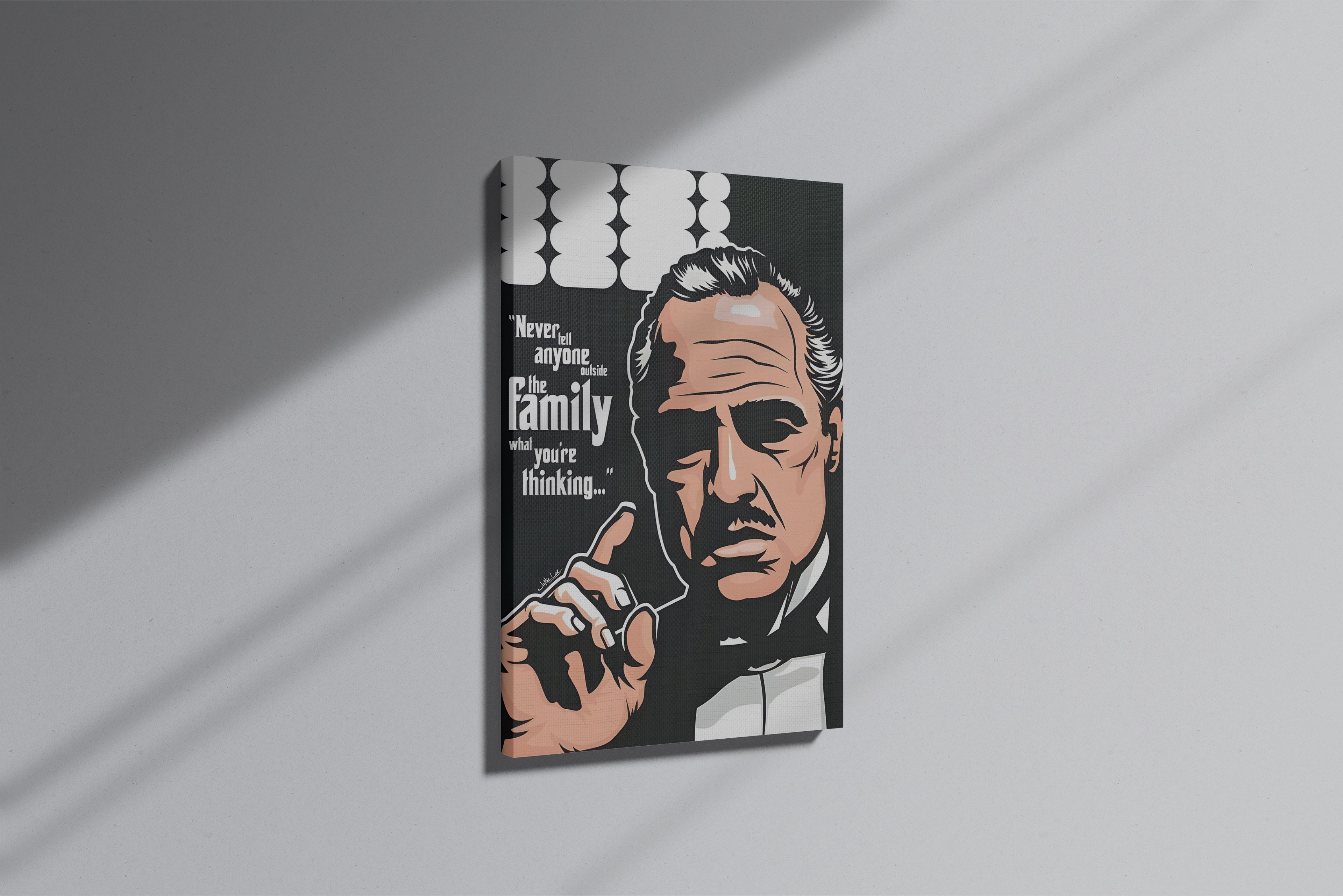 GeekCultcha The Godfather Vito Corleone Premium Canvas Print
