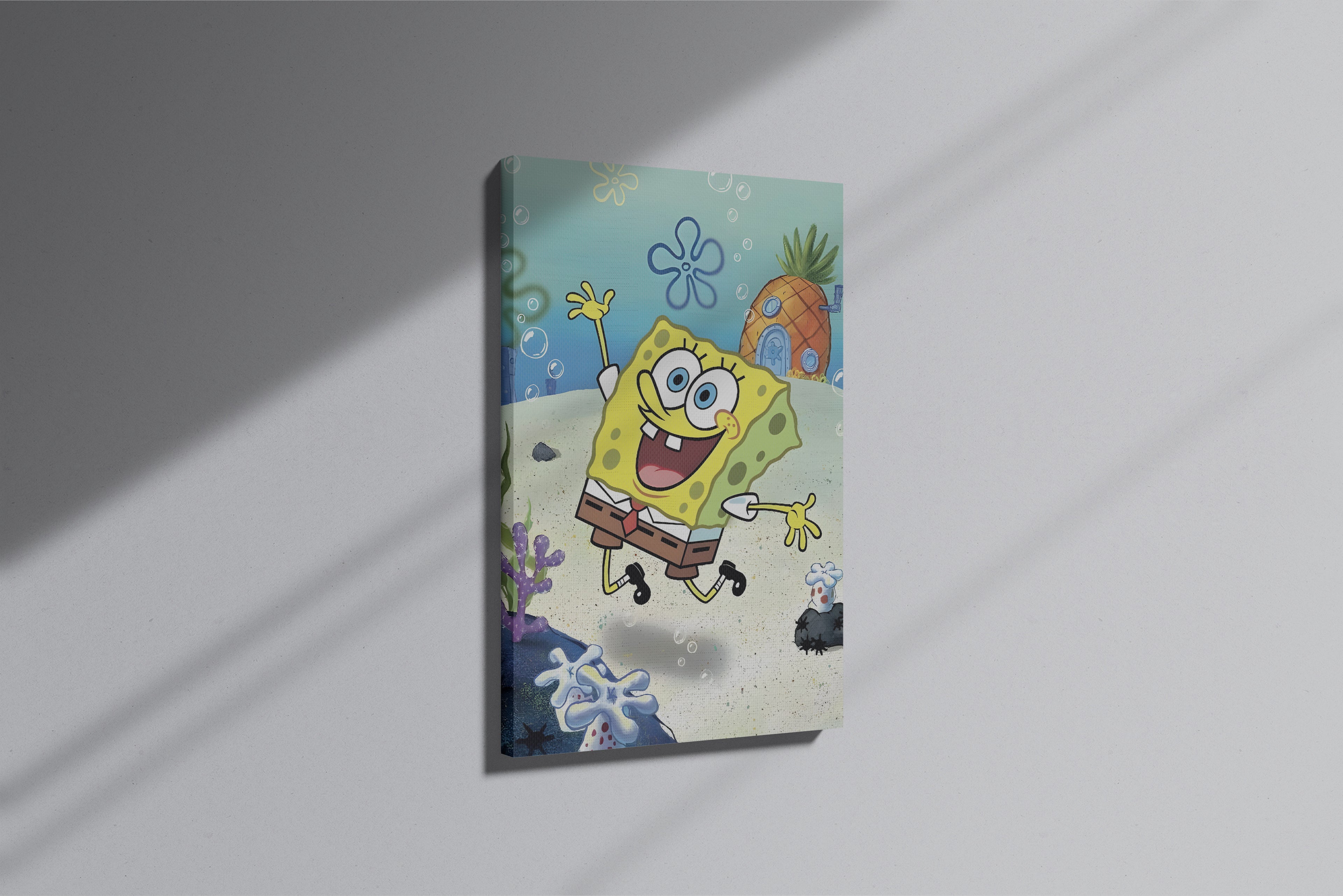 GeekCultcha SpongeBob SquarePants Fun Canvas Painting