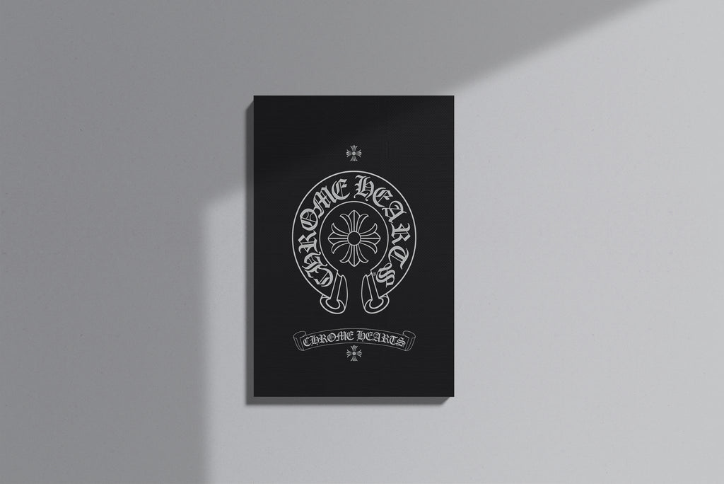 GeekCultcha Chrome Hearts Design Premium Canvas Painting