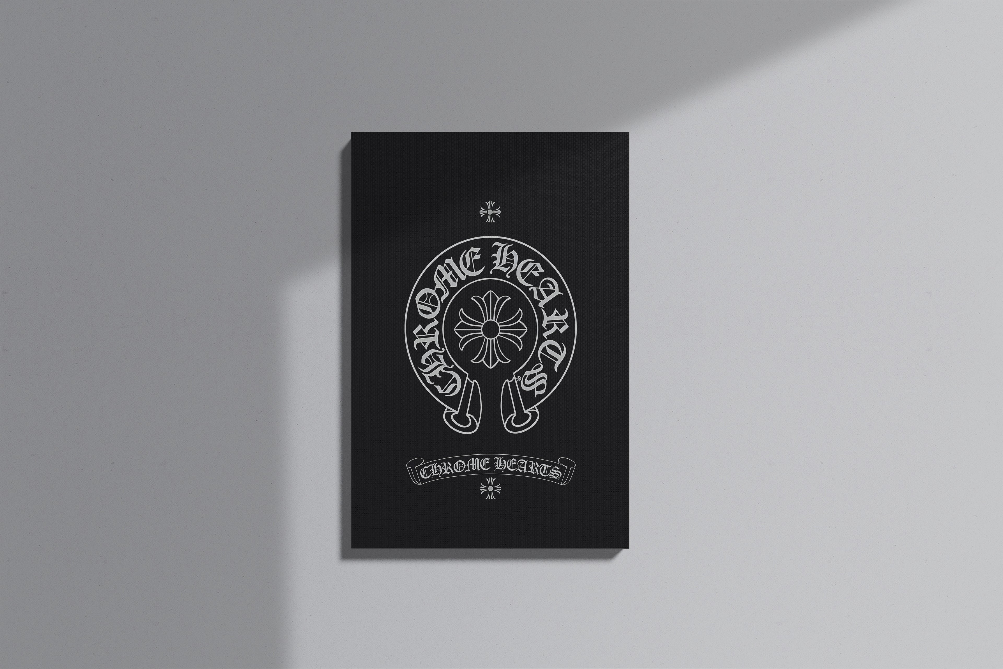 GeekCultcha Chrome Hearts Design Premium Canvas Painting
