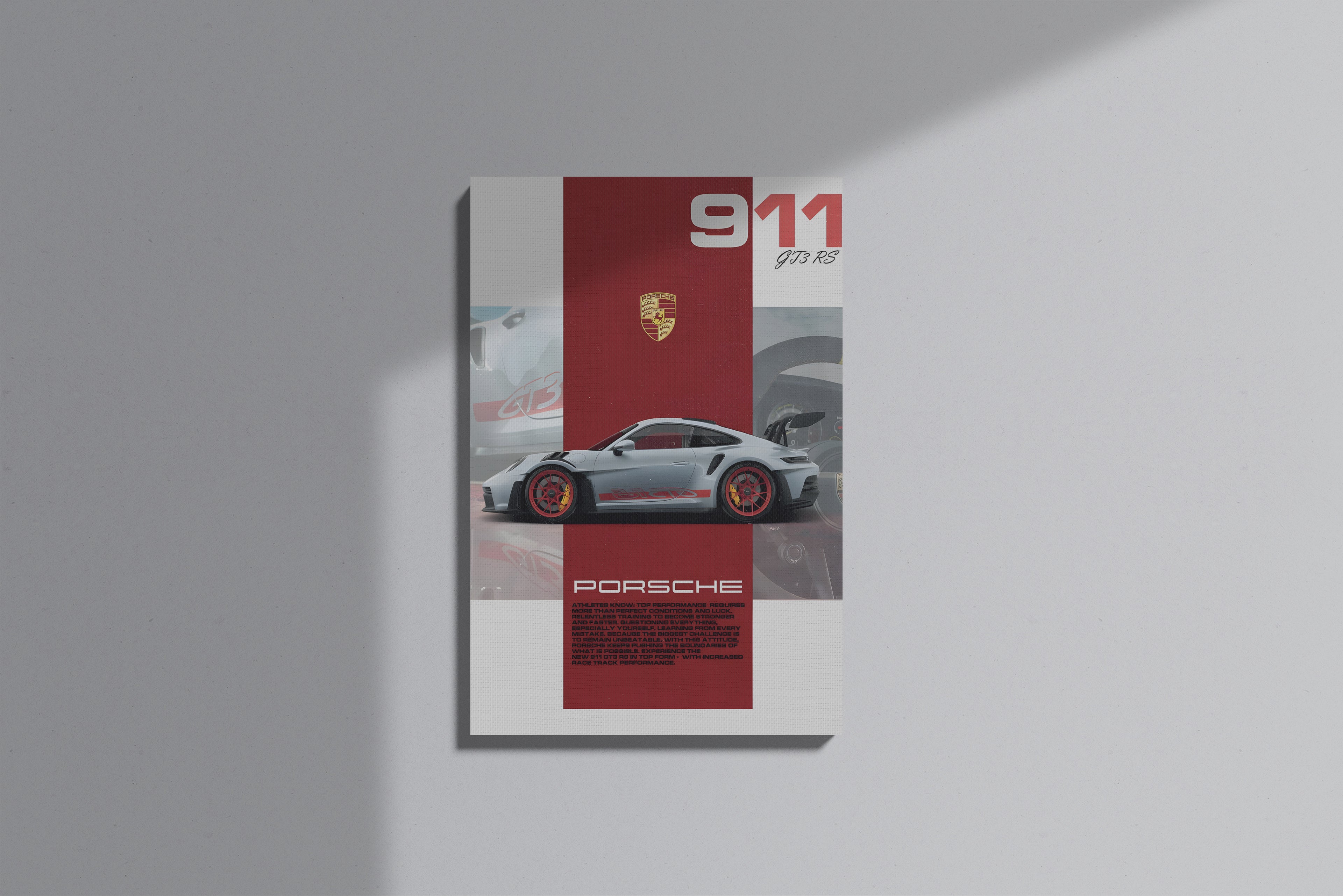 GeekCultcha Porsche 911 GT3 RS Premium Canvas Print