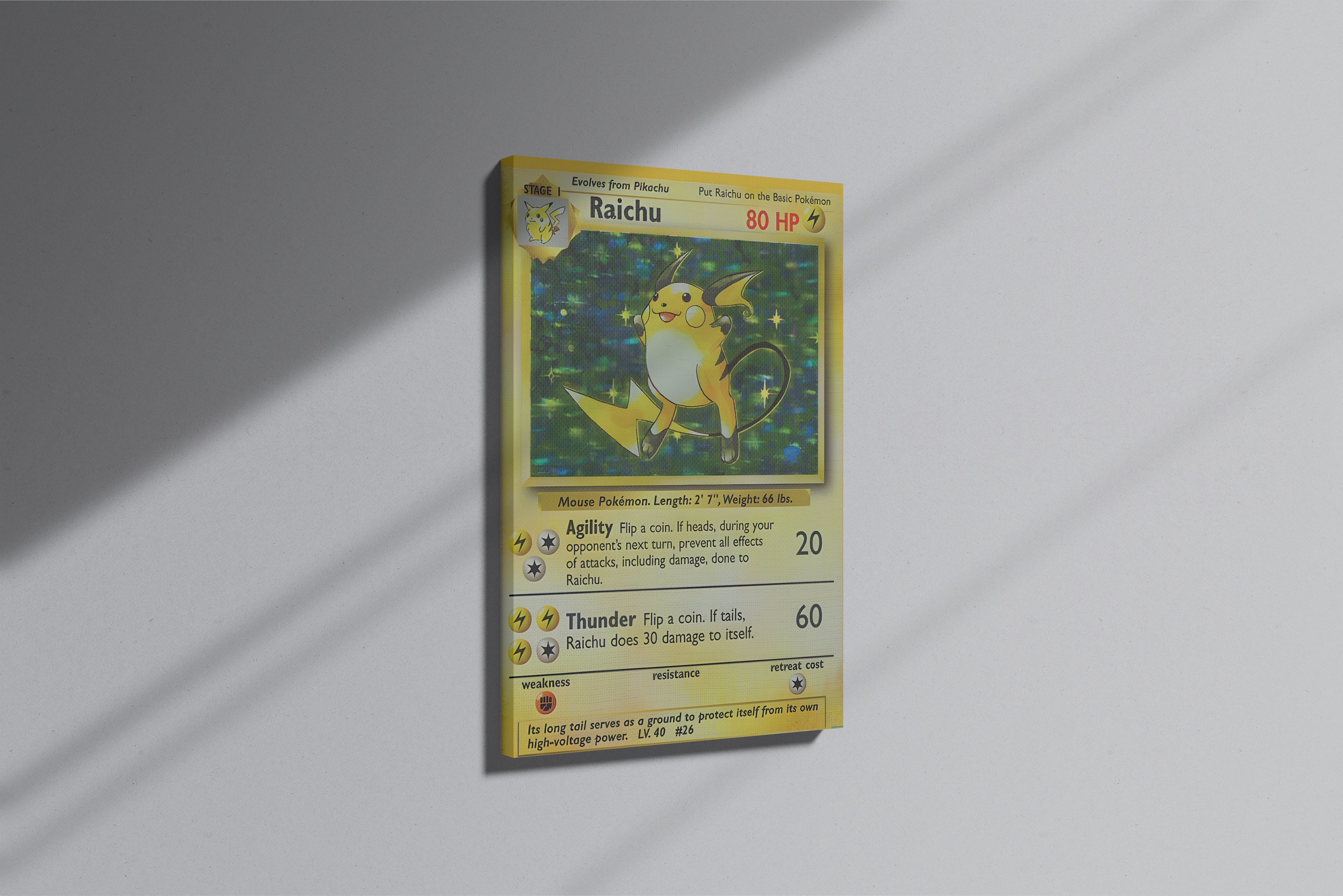 GeekCultcha Pokémon Raichu Premium Canvas Print