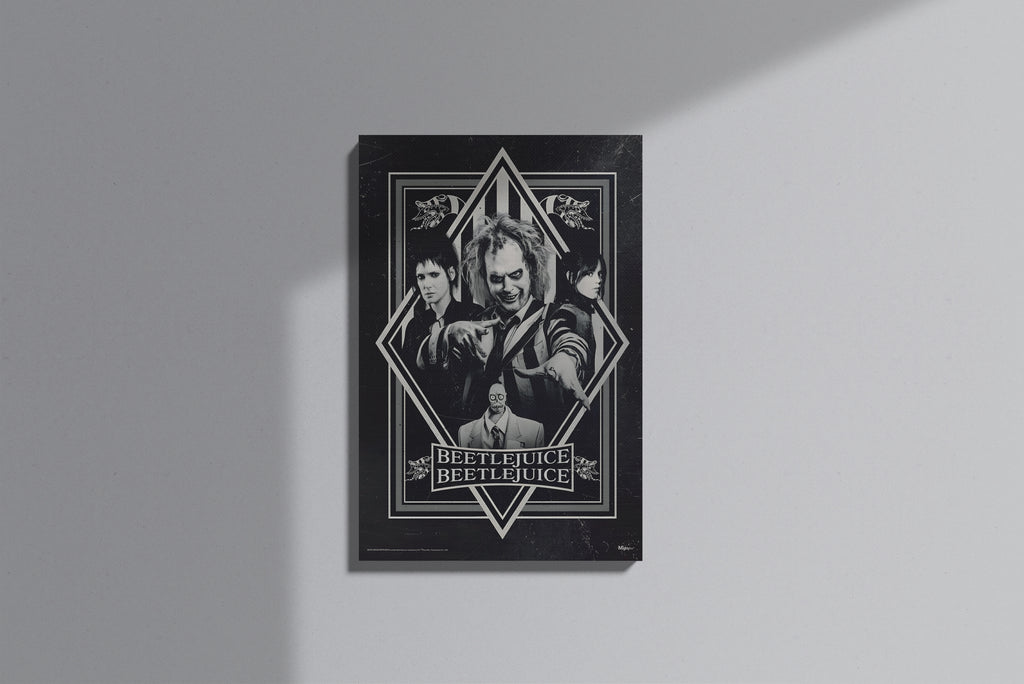 GeekCultcha Beetlejuice Movie Character Themed Premium Canvas Painting