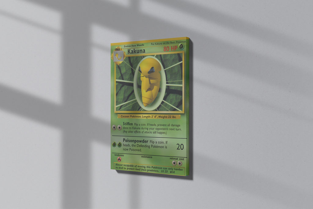GeekCultcha Pokémon Kakuna Themed Premium Canvas Print