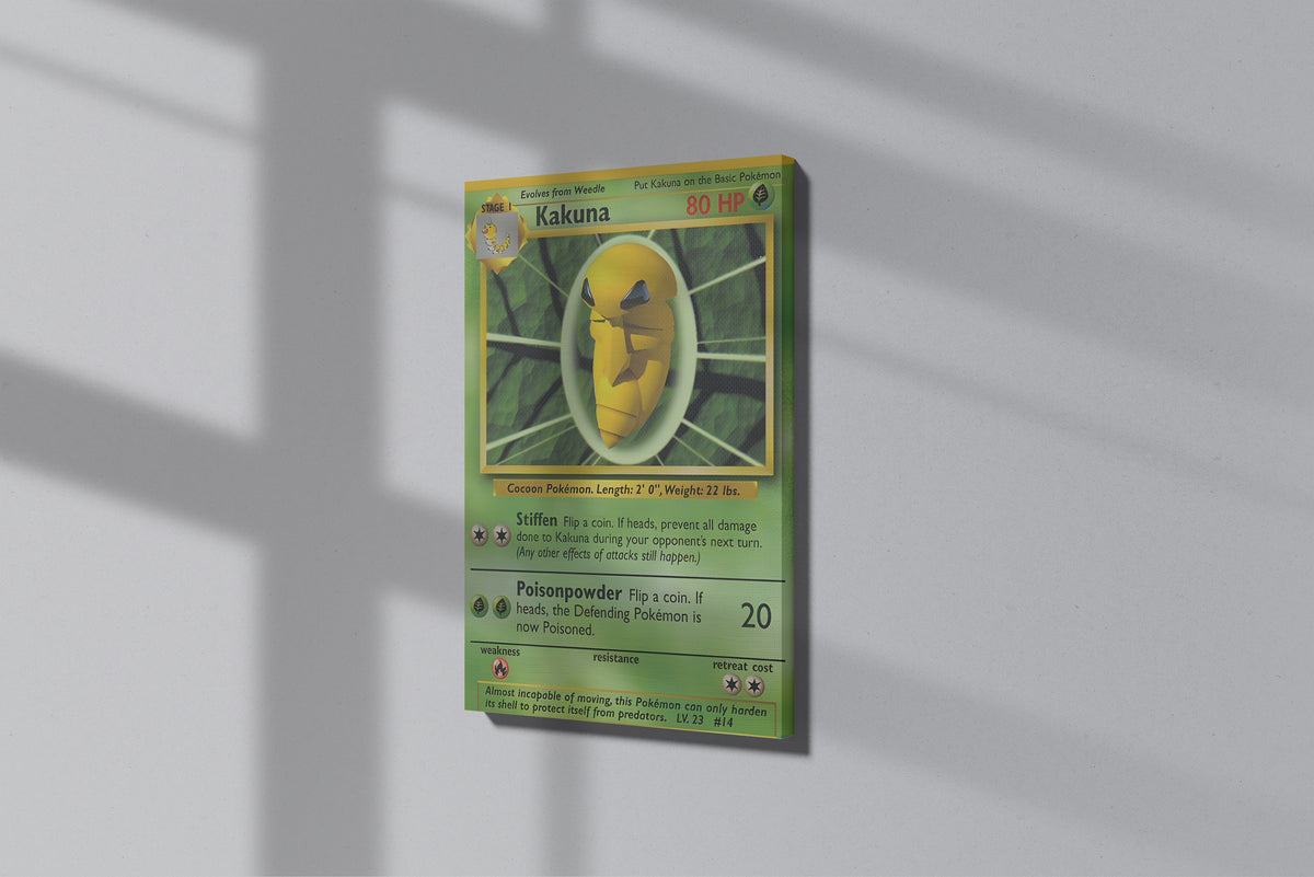 GeekCultcha Pokémon Kakuna Themed Premium Canvas Print