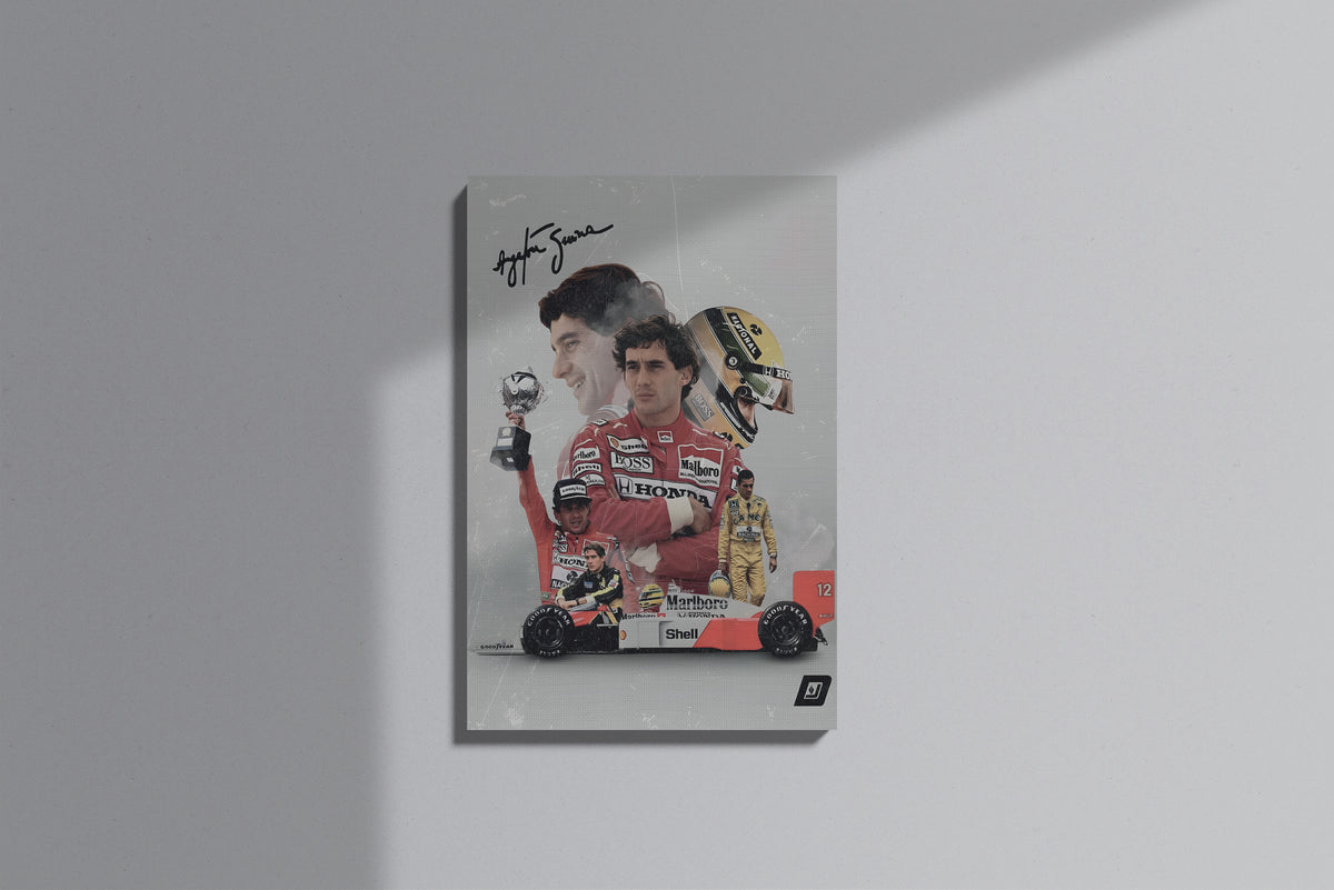 GeekCultcha Formula 1 Ayrton Senna Premium Canvas Print
