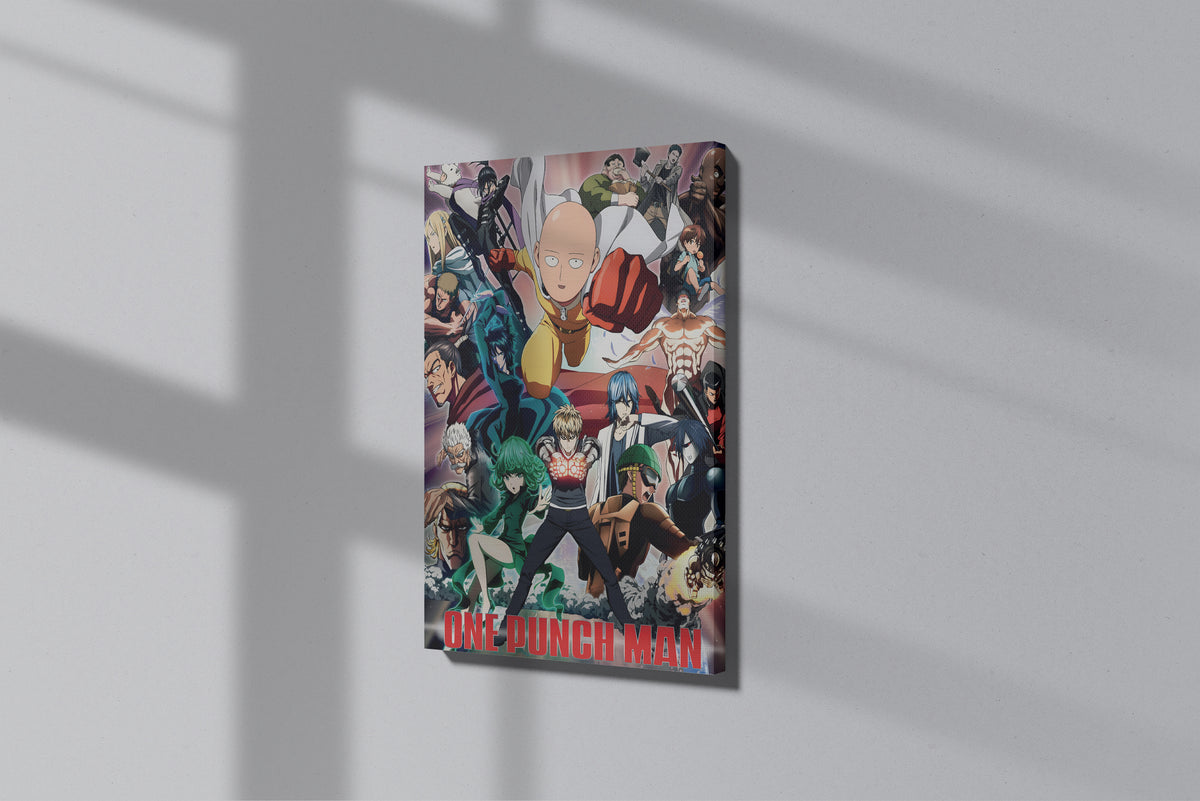 GeekCultcha One Punch Man Character Themed Premium Canvas Print