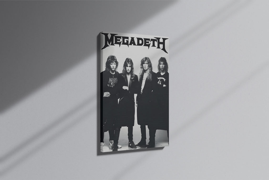 GeekCultcha Megadeth Group Photo Premium Canvas Print